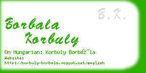 borbala korbuly business card